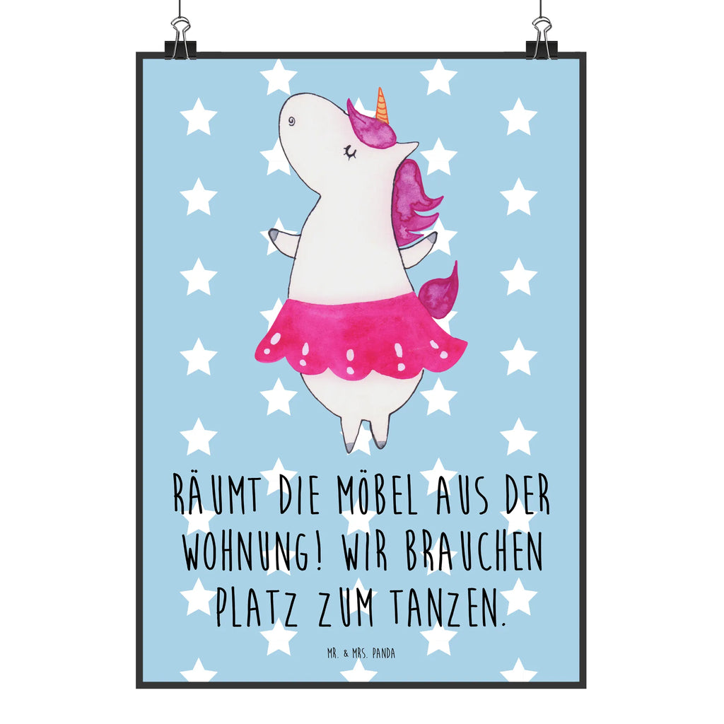 Poster Einhorn Ballerina Poster, Wandposter, Bild, Wanddeko, Küchenposter, Kinderposter, Wanddeko Bild, Raumdekoration, Wanddekoration, Handgemaltes Poster, Mr. & Mrs. Panda Poster, Designposter, Kunstdruck, Posterdruck, Einhorn, Einhörner, Einhorn Deko, Pegasus, Unicorn, Tanzen, Ballerina, Party, Wohnung, Spaß, Feiern, Geburtstag, Tänzerin, Lebenslust, Lebensfreude