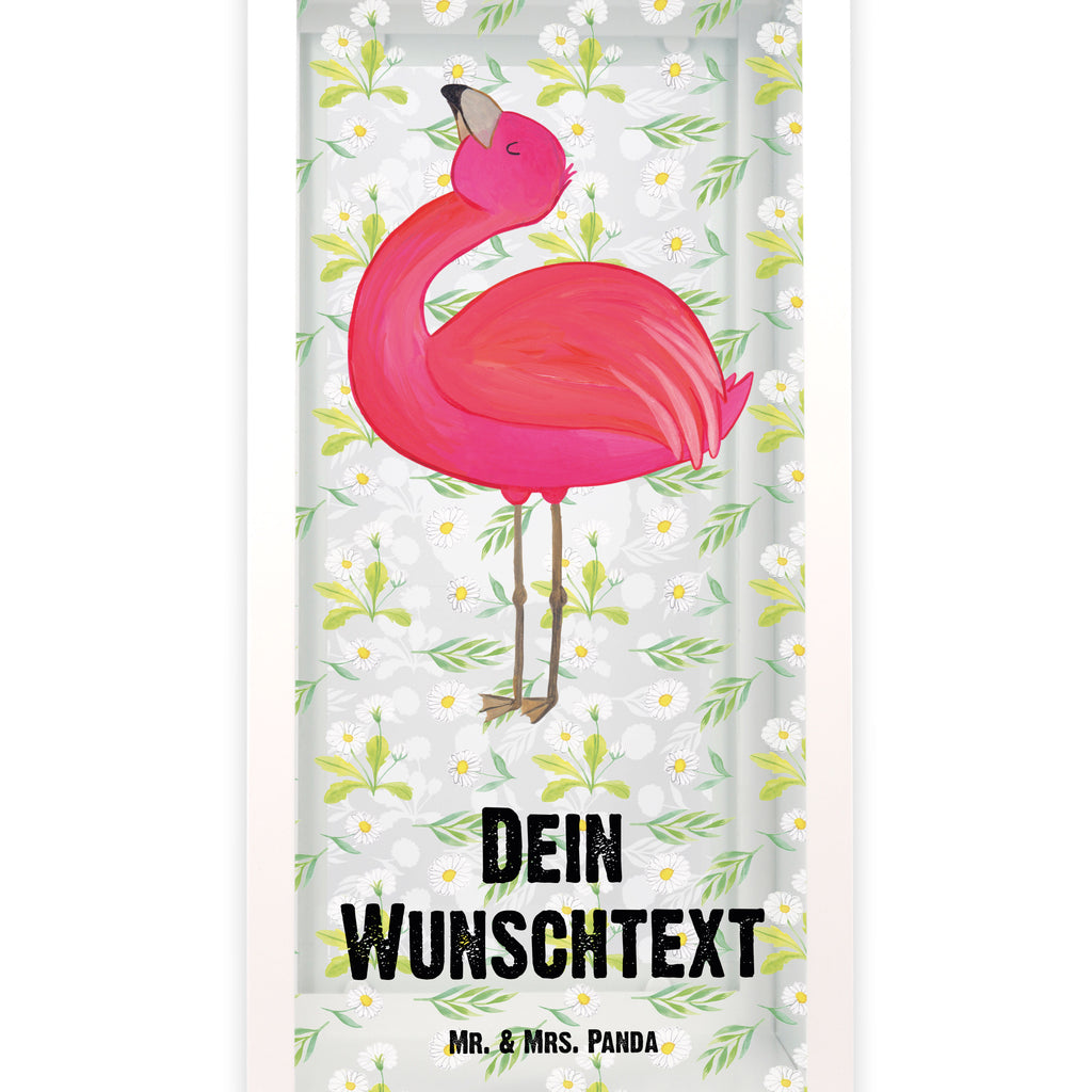 Personalisierte Deko Laterne Flamingo stolz Gartenlampe, Gartenleuchte, Gartendekoration, Gartenlicht, Laterne kleine Laternen, XXL Laternen, Laterne groß, Flamingo, stolz, Freude, Selbstliebe, Selbstakzeptanz, Freundin, beste Freundin, Tochter, Mama, Schwester