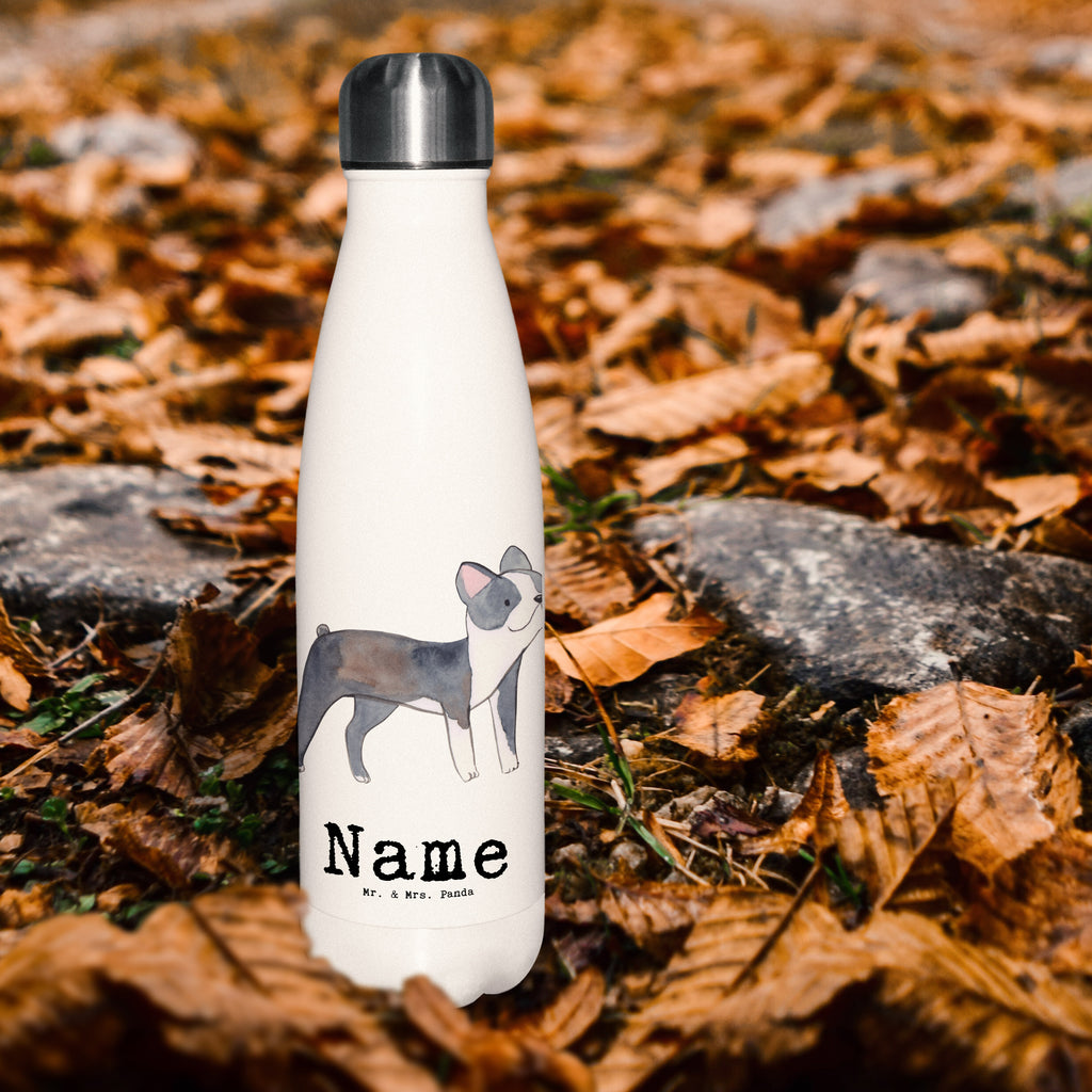 Personalisierte Thermosflasche Boston Terrier Lebensretter Personalisierte Isolierflasche, Personalisierte Thermoflasche, Personalisierte Trinkflasche, Trinkflasche Mit Namen, Wunschname, Bedrucken, Namensflasche, Hund, Hunderasse, Rassehund, Hundebesitzer, Geschenk, Tierfreund, Schenken, Welpe, Boston Terrier