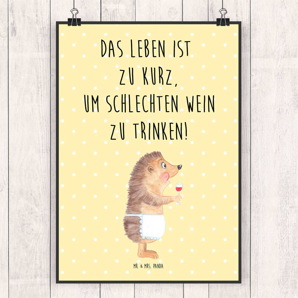 Poster Igel mit Wein Poster, Wandposter, Bild, Wanddeko, Küchenposter, Kinderposter, Wanddeko Bild, Raumdekoration, Wanddekoration, Handgemaltes Poster, Mr. & Mrs. Panda Poster, Designposter, Kunstdruck, Posterdruck, Tiermotive, Gute Laune, lustige Sprüche, Tiere, Wein Spruch, Igel, Geschenk Weintrinker, Geschenk Weinliebhaber, Wein Deko, Weinglas, Rotwein, Weißwein, Wein trinken