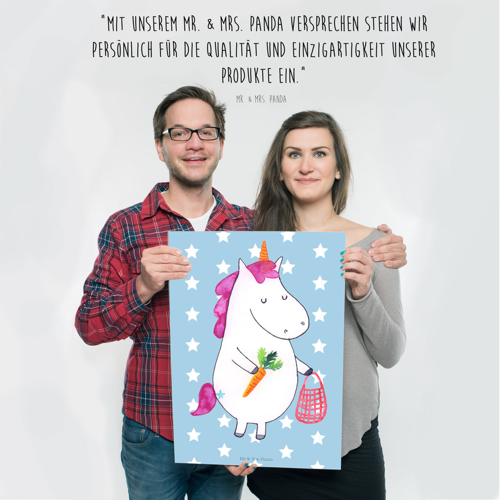 Poster Einhorn Gemüse Poster, Wandposter, Bild, Wanddeko, Küchenposter, Kinderposter, Wanddeko Bild, Raumdekoration, Wanddekoration, Handgemaltes Poster, Mr. & Mrs. Panda Poster, Designposter, Kunstdruck, Posterdruck, Einhorn, Einhörner, Einhorn Deko, Pegasus, Unicorn, Biomarkt, Bio, Gemüse, Wochenmarkt