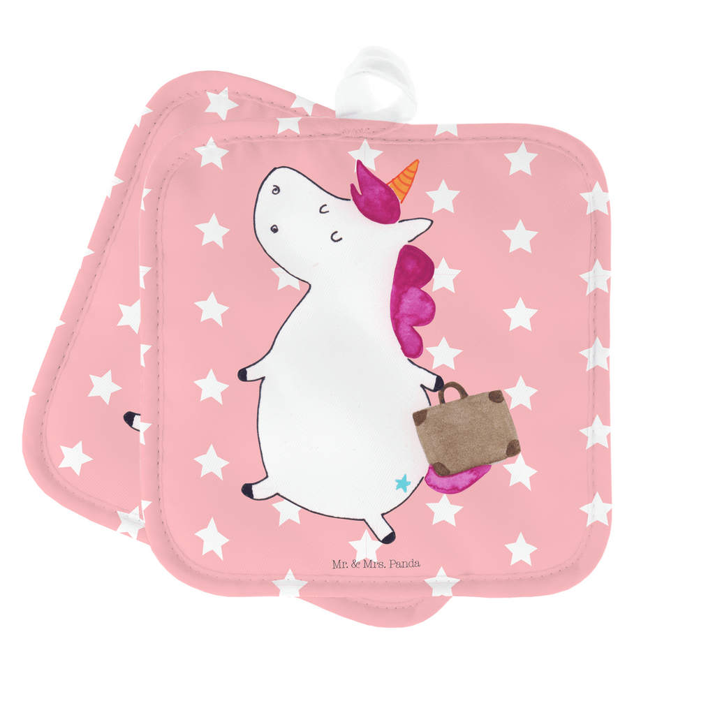 2er Set Topflappen  Einhorn Koffer Topflappen, Topfuntersetzer, Ofenhandschuh, Topflappen Set, Topflappen lustig, Topflappen mit Spruch, Ofenhandschuhe, Topfhandschuhe, Topfhandschuh, Topflappenset, Topflappen 2er Set, Schöne Topflappen, Einhorn, Einhörner, Einhorn Deko, Pegasus, Unicorn, unicorn, Koffer, Verreisen, Reise, Gepäck, Abenteuer, Erwachsen, Kind, albern, Spaß, lustig, witzig