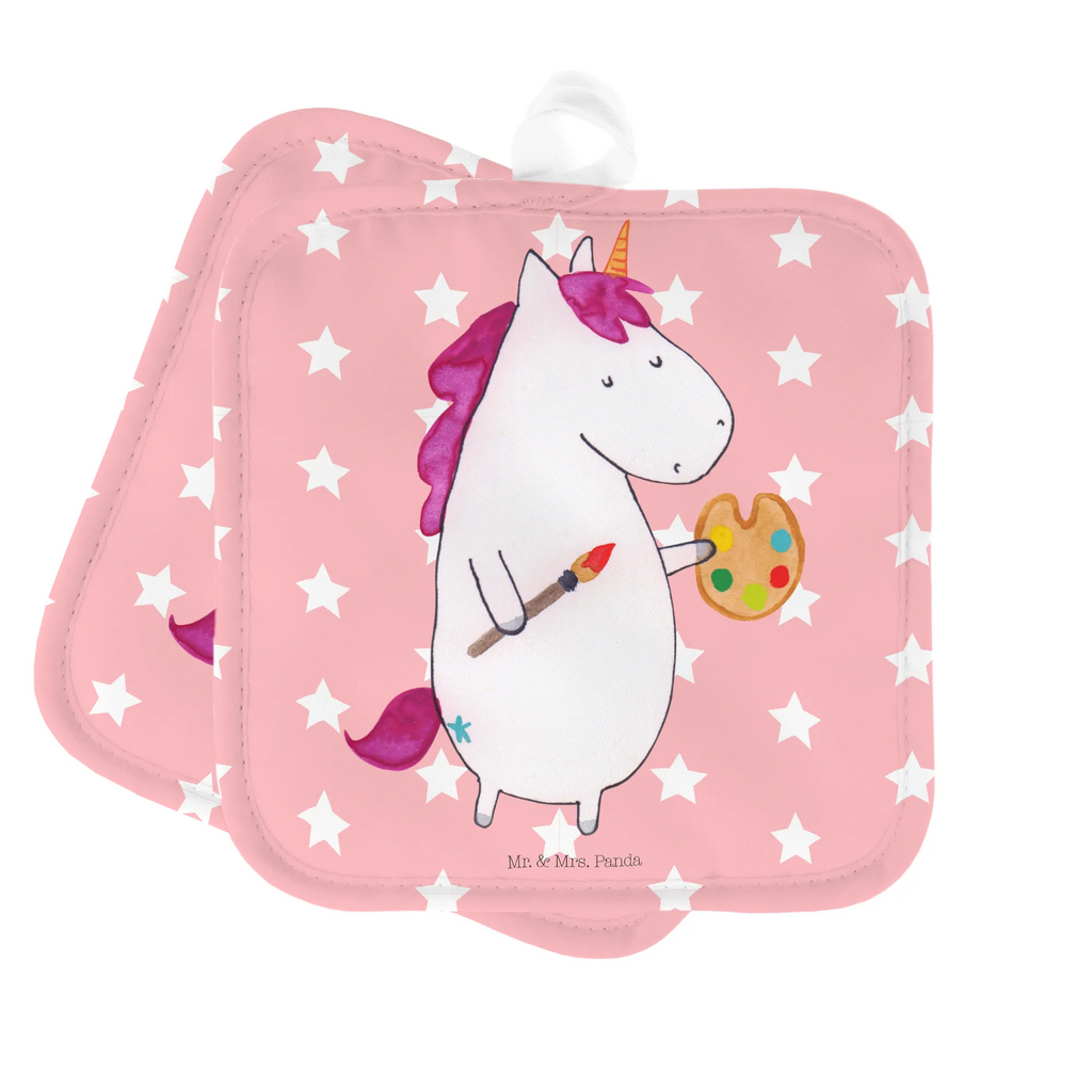 2er Set Topflappen  Einhorn Künstler Topflappen, Topfuntersetzer, Ofenhandschuh, Topflappen Set, Topflappen lustig, Topflappen mit Spruch, Ofenhandschuhe, Topfhandschuhe, Topfhandschuh, Topflappenset, Topflappen 2er Set, Schöne Topflappen, Einhorn, Einhörner, Einhorn Deko, Unicorn, Englisch, Künstler, Artist, Malen, Zeichnen, Welt, Farbe, Stift, Pinsel, Geschenk, Maler