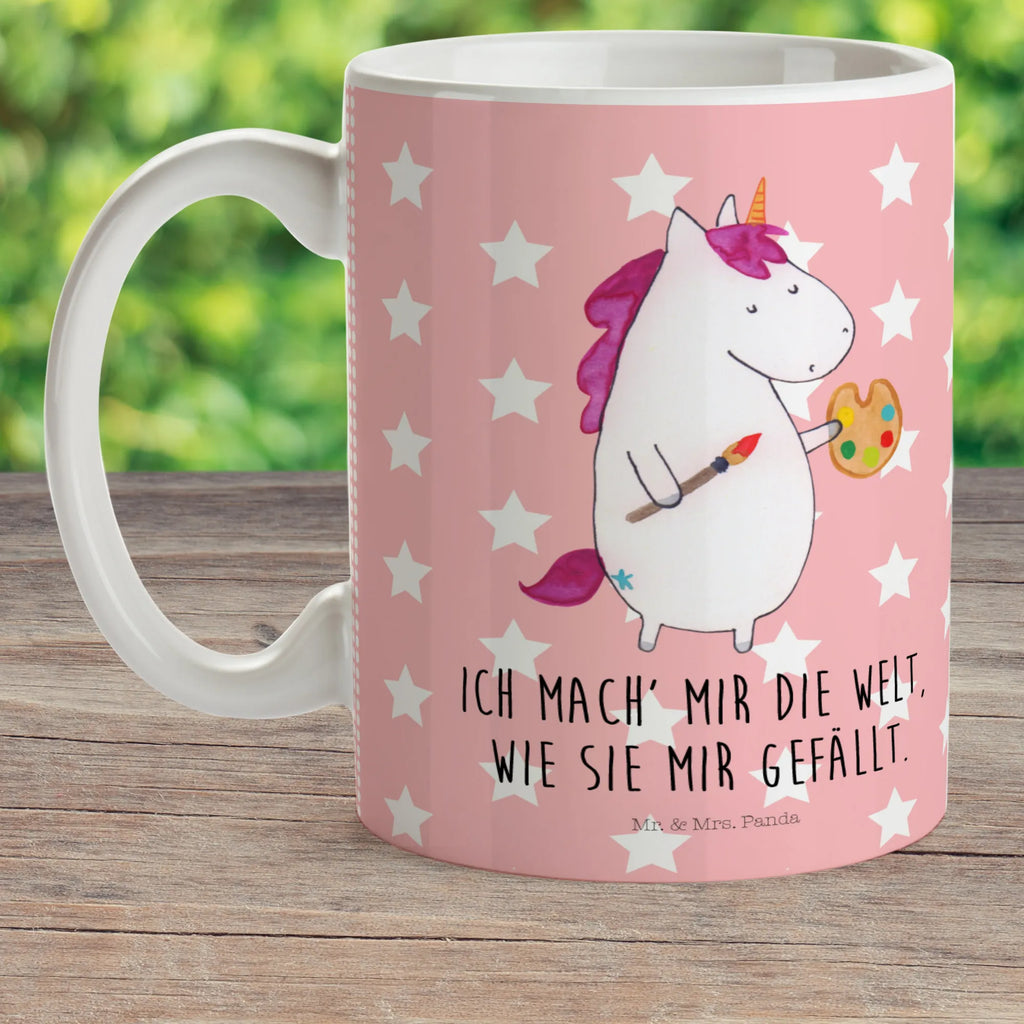 Kindertasse Einhorn Künstler Kindertasse, Kinder Tasse, Kunststoff Tasse, Kindergarten Tasse, Trinkbecher, Camping Becher, Kaffeetasse, Kunststoffbecher, Kindergartenbecher, Outdoorgeschirr, Kunststoffgeschirr, Reisebecher, Reisetasse, Kinderbecher, Bruchfeste Tasse, Bruchsichere Tasse, Plastik Tasse, Plastiktasse, Einhorn, Einhörner, Einhorn Deko, Pegasus, Unicorn, Englisch, Künstler, Artist, Malen, Zeichnen, Welt, Farbe, Stift, Pinsel, Geschenk, Maler