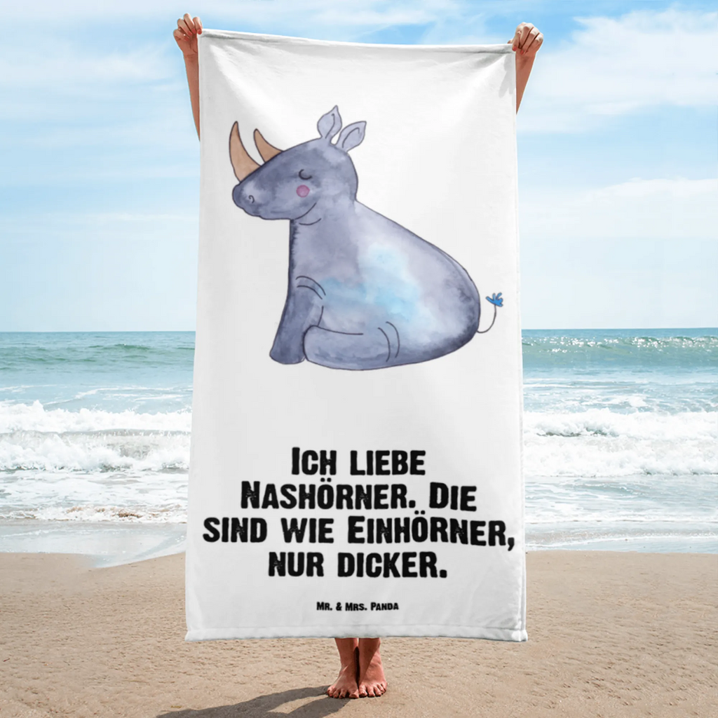 XL Badehandtuch Einhorn Nashorn Handtuch, Badetuch, Duschtuch, Strandtuch, Saunatuch, Einhorn, Einhörner, Einhorn Deko, Pegasus, Unicorn, Regenbogen, witzig, lustig, Zoo, Glitzer, Einhornpower, Erwachsenwerden, Nashorn, Nashörner