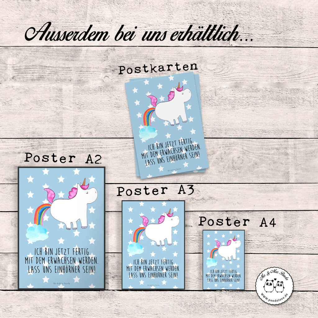 Poster Einhorn Pupsen Poster, Wandposter, Bild, Wanddeko, Küchenposter, Kinderposter, Wanddeko Bild, Raumdekoration, Wanddekoration, Handgemaltes Poster, Mr. & Mrs. Panda Poster, Designposter, Kunstdruck, Posterdruck, Einhorn, Einhörner, Einhorn Deko, Pegasus, Unicorn, Pups, Regenbogen, Glitzer, Einhornpower, Erwachsenwerden, Spaß, lustig, Freundin