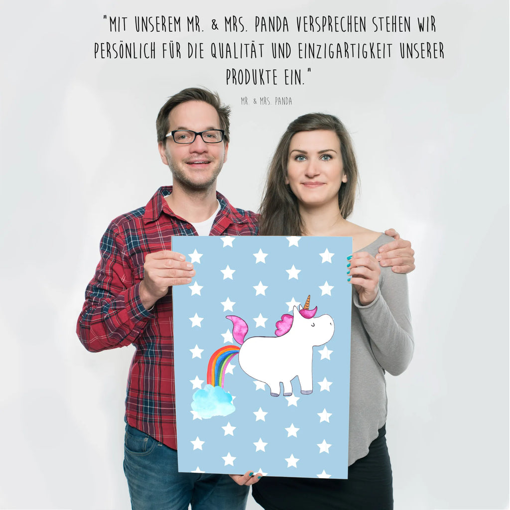 Poster Einhorn Pupsen Poster, Wandposter, Bild, Wanddeko, Küchenposter, Kinderposter, Wanddeko Bild, Raumdekoration, Wanddekoration, Handgemaltes Poster, Mr. & Mrs. Panda Poster, Designposter, Kunstdruck, Posterdruck, Einhorn, Einhörner, Einhorn Deko, Pegasus, Unicorn, Pups, Regenbogen, Glitzer, Einhornpower, Erwachsenwerden, Spaß, lustig, Freundin