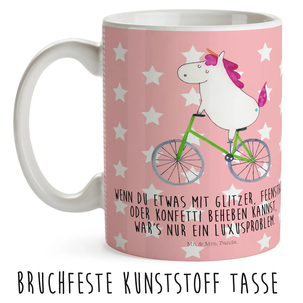 Kindertasse Einhorn Radfahrer Kindertasse, Kinder Tasse, Kunststoff Tasse, Kindergarten Tasse, Trinkbecher, Camping Becher, Kaffeetasse, Kunststoffbecher, Kindergartenbecher, Outdoorgeschirr, Kunststoffgeschirr, Reisebecher, Reisetasse, Kinderbecher, Bruchfeste Tasse, Bruchsichere Tasse, Plastik Tasse, Plastiktasse, Einhorn, Einhörner, Einhorn Deko, Pegasus, Unicorn, Radfahren, Radfahrer, Rad, Bike, Feenstaub, Konfetti, Luxusproblem, Kummer, Liebeskummer