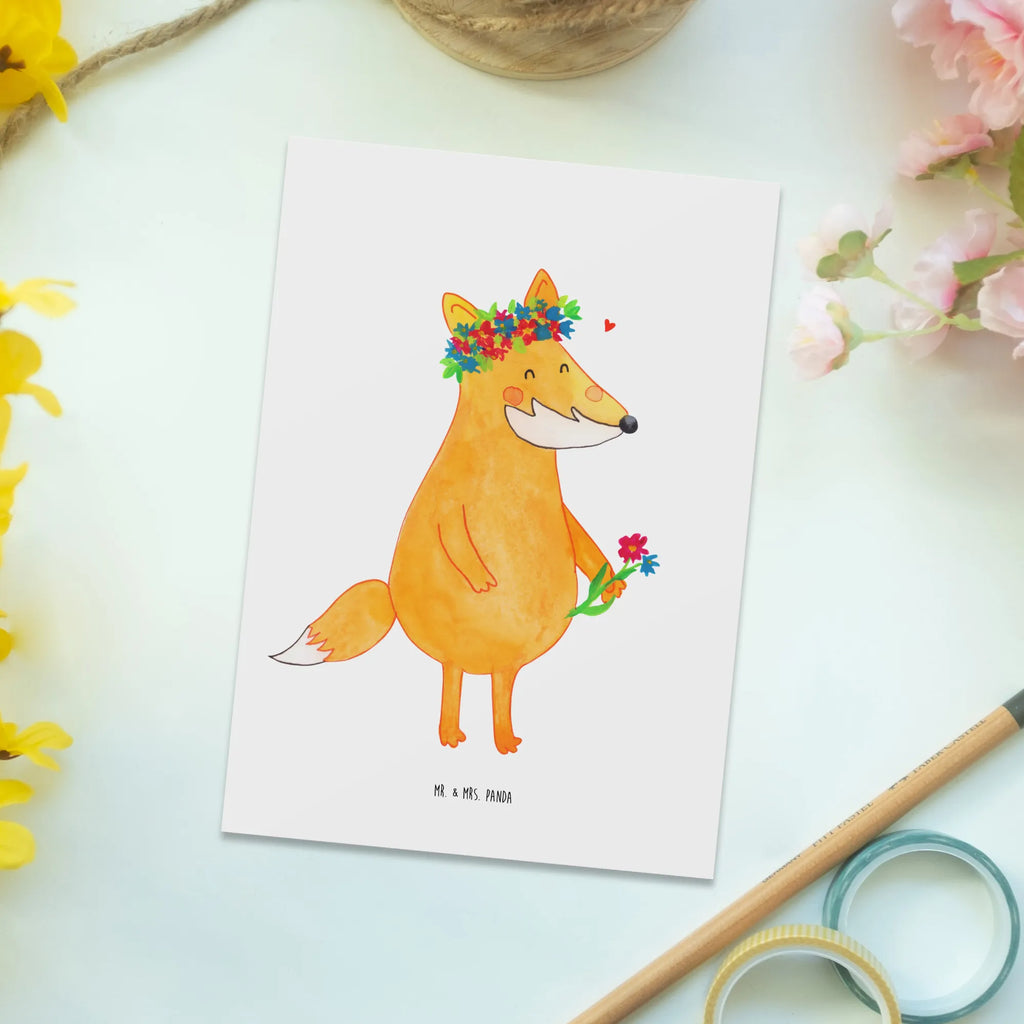 Postkarte Fuchs Blumen Postkarte, Karte, Geschenkkarte, Grußkarte, Einladung, Ansichtskarte, Geburtstagskarte, Einladungskarte, Dankeskarte, Ansichtskarten, Einladung Geburtstag, Einladungskarten Geburtstag, Fuchs, Füchse, Fox, Liebe, Freundin, Fuchsmädchen, Blumenmädchen, Freundinnen, Liebesbeweis, Blume, Blumen, Motivation, Freude, ich, mich, Selbstliebe