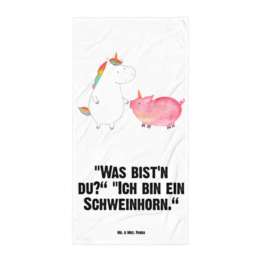 XL Badehandtuch Einhorn Schwein Handtuch, Badetuch, Duschtuch, Strandtuch, Saunatuch, Einhorn, Einhörner, Einhorn Deko, Pegasus, Unicorn, Freundschaft, Schweinhorn, Schwein, Freundin, Schweinchen