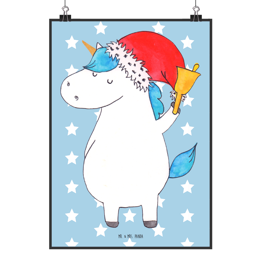 Poster Einhorn Weihnachtsmann Poster, Wandposter, Bild, Wanddeko, Küchenposter, Kinderposter, Wanddeko Bild, Raumdekoration, Wanddekoration, Handgemaltes Poster, Mr. & Mrs. Panda Poster, Designposter, Kunstdruck, Posterdruck, Einhorn, Einhörner, Einhorn Deko, Pegasus, Unicorn, Gin, Schokolade, Schoki, Weihnachten, Weihnachtsmann, Nikolaus, Wunschzettel, Wunschliste, Feenstaub