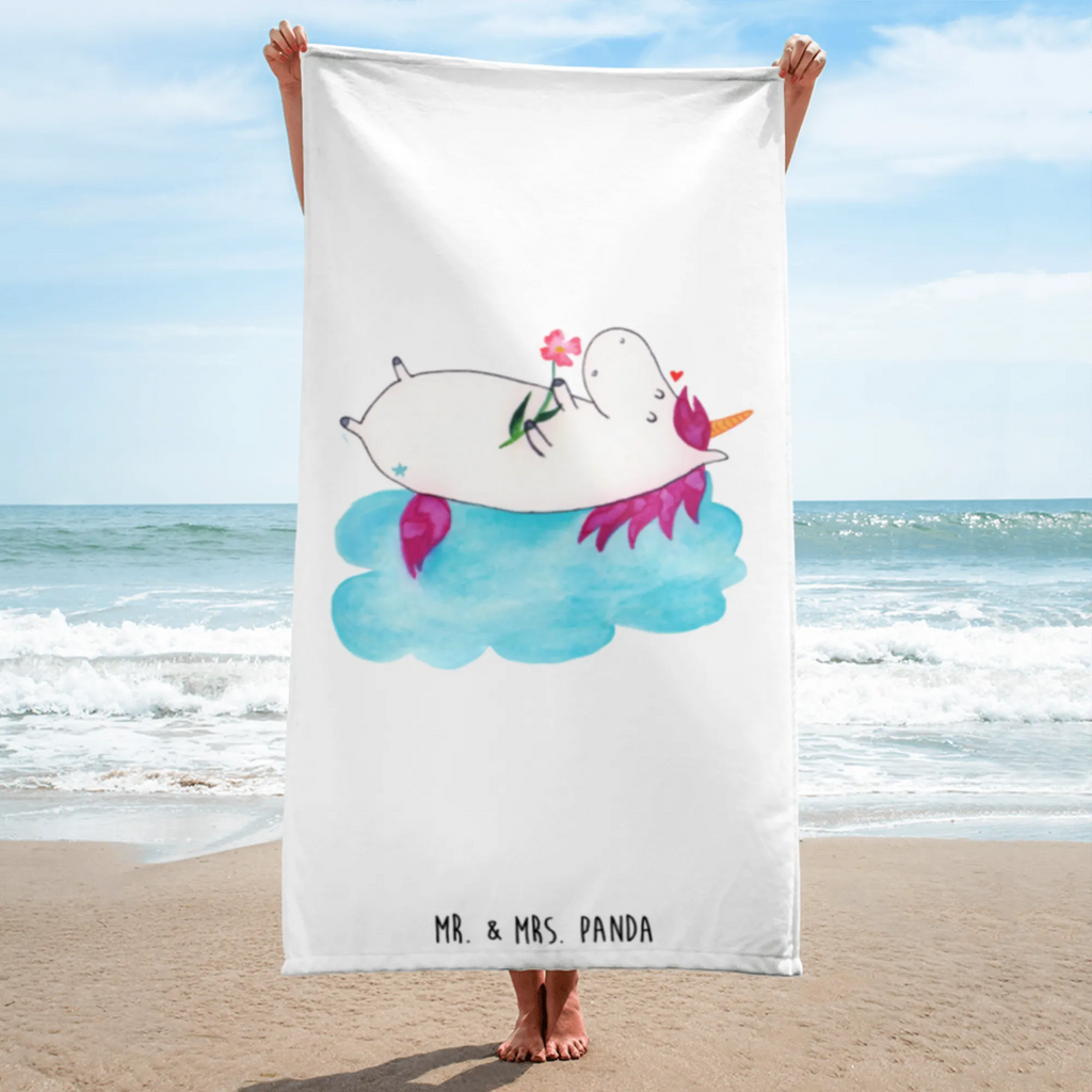 XL Badehandtuch Einhorn Verliebt Handtuch, Badetuch, Duschtuch, Strandtuch, Saunatuch, Einhorn, Einhörner, Einhorn Deko, Pegasus, Unicorn, verliebt, Liebe, Liebesbeweis, Freundin, Wolke