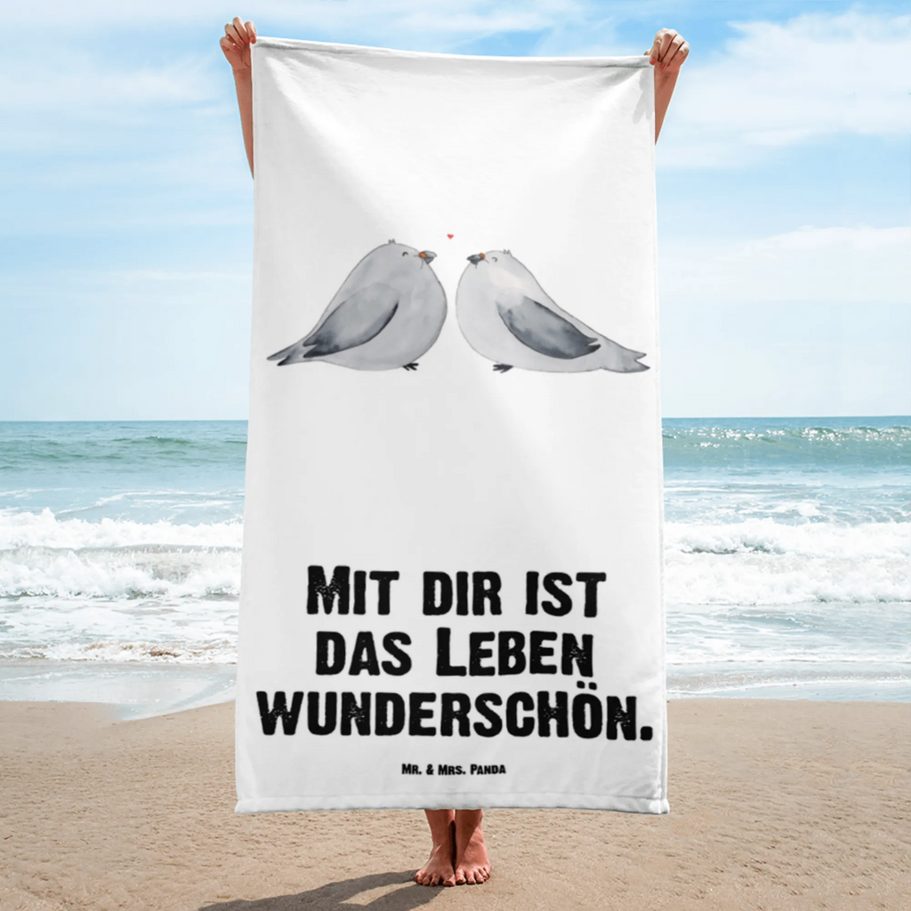 XL Badehandtuch Turteltauben Liebe Handtuch, Badetuch, Duschtuch, Strandtuch, Saunatuch, Liebe, Partner, Freund, Freundin, Ehemann, Ehefrau, Heiraten, Verlobung, Heiratsantrag, Liebesgeschenk, Jahrestag, Hocheitstag, Turteltauben, Turteltäubchen, Tauben, Verliebt, Verlobt, Verheiratet, Geschenk Freundin, Geschenk Freund, Liebesbeweis, Hochzeitstag, Geschenk Hochzeit