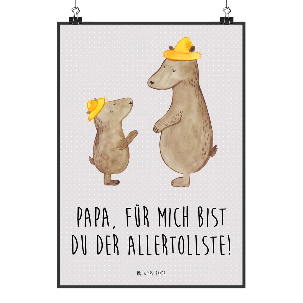 Poster Bären mit Hut Poster, Wandposter, Bild, Wanddeko, Küchenposter, Kinderposter, Wanddeko Bild, Raumdekoration, Wanddekoration, Handgemaltes Poster, Mr. & Mrs. Panda Poster, Designposter, Kunstdruck, Posterdruck, Familie, Vatertag, Muttertag, Bruder, Schwester, Mama, Papa, Oma, Opa, Bär, Bären, Vater, Papi, Paps, Dad, Daddy, Lieblingsmensch, Sohn, Söhne, Kind, Kinder, Vater-Sohn, Family, Vorbild