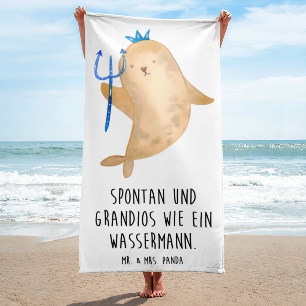 XL Badehandtuch Sternzeichen Wassermann Handtuch, Badetuch, Duschtuch, Strandtuch, Saunatuch, Tierkreiszeichen, Sternzeichen, Horoskop, Astrologie, Aszendent, Meermann, Nix, Wassermann Geschenk, Wassermann Sternzeichen, Geschenk Januar, Geschenk Februar, Geburtstag Januar, Geburtstag Februar, Meer Geschenk