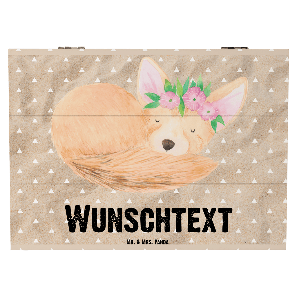 Personalisierte Holzkiste Wüstenfuchs Blumen Holzkiste mit Namen, Kiste mit Namen, Schatzkiste mit Namen, Truhe mit Namen, Schatulle mit Namen, Erinnerungsbox mit Namen, Erinnerungskiste, mit Namen, Dekokiste mit Namen, Aufbewahrungsbox mit Namen, Holzkiste Personalisiert, Kiste Personalisiert, Schatzkiste Personalisiert, Truhe Personalisiert, Schatulle Personalisiert, Erinnerungsbox Personalisiert, Erinnerungskiste Personalisiert, Dekokiste Personalisiert, Aufbewahrungsbox Personalisiert, Geschenkbox personalisiert, GEschenkdose personalisiert, Afrika, Wildtiere, Wüste, Wüstenfuchs, Blumen, Blumenkranz, Glücklich