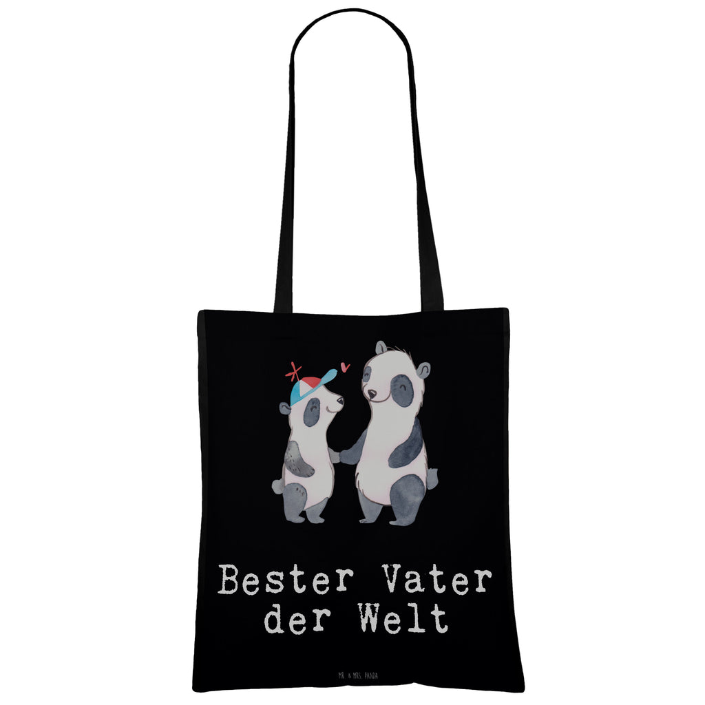 Tragetasche Panda Bester Vater der Welt Beuteltasche, Beutel, Einkaufstasche, Jutebeutel, Stoffbeutel, Tasche, Shopper, Umhängetasche, Strandtasche, Schultertasche, Stofftasche, Tragetasche, Badetasche, Jutetasche, Einkaufstüte, Laptoptasche, für, Dankeschön, Geschenk, Schenken, Geburtstag, Geburtstagsgeschenk, Geschenkidee, Danke, Bedanken, Mitbringsel, Freude machen, Geschenktipp, Vater, Papa, Dad, Daddy, Paps, Papi, Vati, Eltern, Geschenk Vater, Mann, Familie, Bester, Kleinigkeit