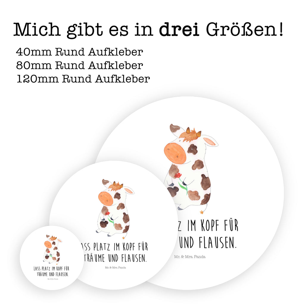 Rund Aufkleber Kuh Sticker, Aufkleber, Etikett, Kinder, rund, Bauernhof, Hoftiere, Landwirt, Landwirtin, Kuh, Kühe, Träume, Flausen, Spruch, Magie, Motivtion, Hof, Milch, Milchkuh