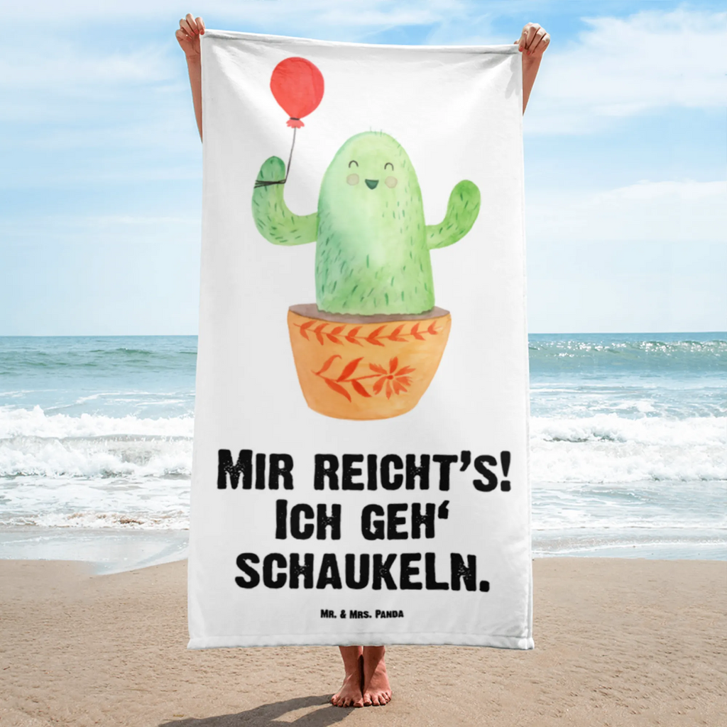 XL Badehandtuch Kaktus Luftballon Handtuch, Badetuch, Duschtuch, Strandtuch, Saunatuch, Kaktus, Kakteen, Luftballon, Neustart, Freude, Büro, Stress, Büroalltag, Freundin, Freund, Ausbildung, Prüfung