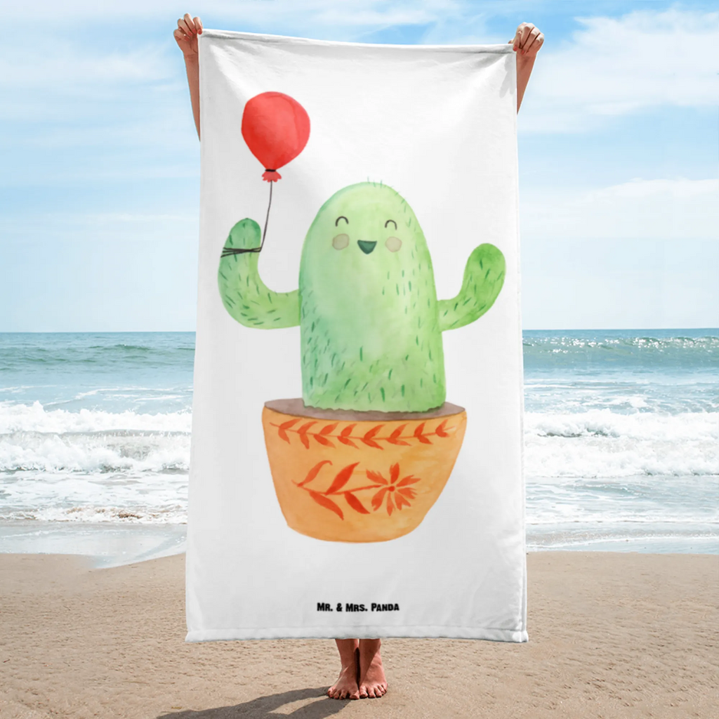 XL Badehandtuch Kaktus Luftballon Handtuch, Badetuch, Duschtuch, Strandtuch, Saunatuch, Kaktus, Kakteen, Luftballon, Neustart, Freude, Büro, Stress, Büroalltag, Freundin, Freund, Ausbildung, Prüfung