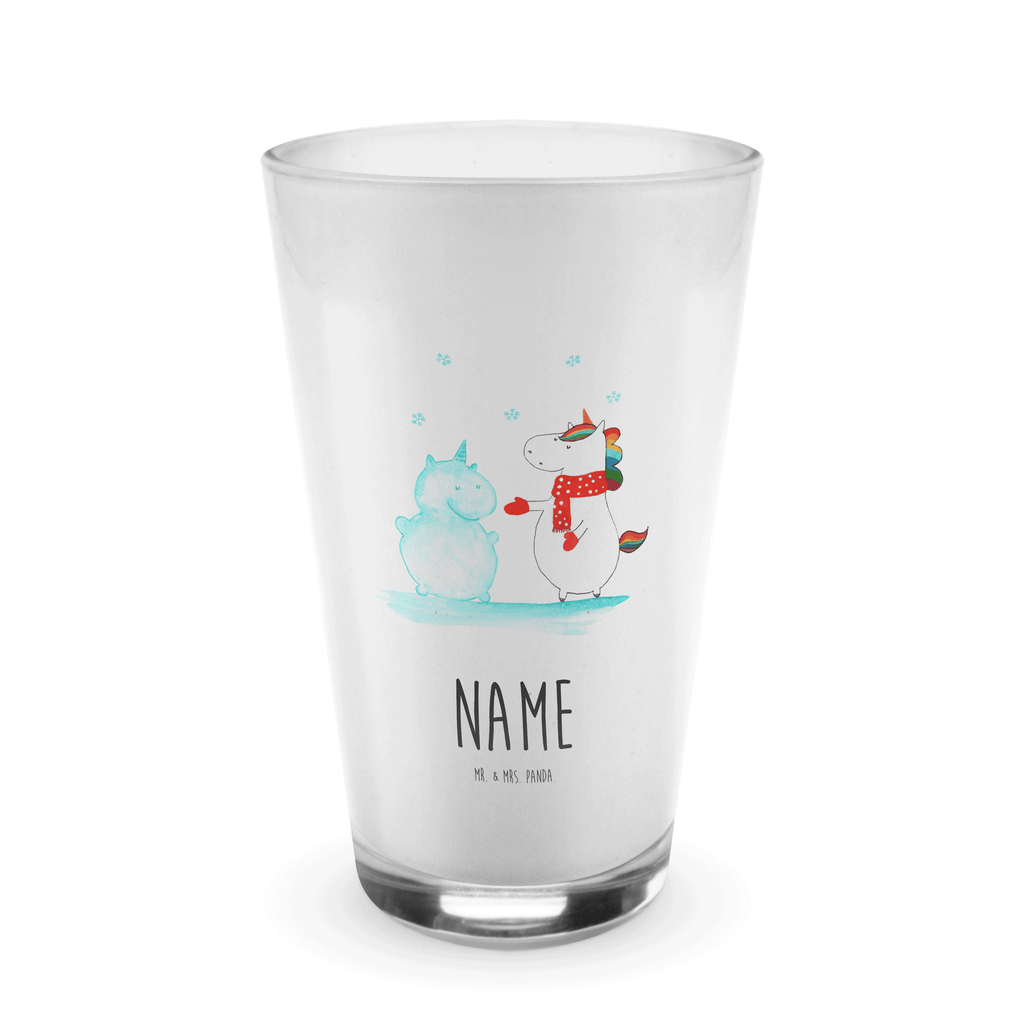 Personalisiertes Glas Einhorn Schneemann Bedrucktes Glas, Glas mit Namen, Namensglas, Glas personalisiert, Name, Bedrucken, Einhorn, Einhörner, Einhorn Deko, Pegasus, Unicorn, Schneemann, Winter, Schnee, Kuchen, Weihnachten, kalt, Mütze, Handschuhe, X-Mas