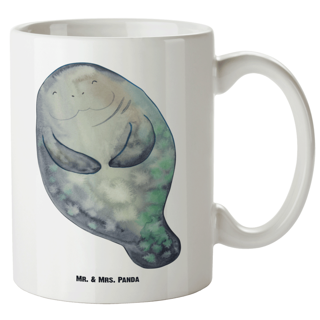 XL Tasse Seekuh happy XL Tasse, Große Tasse, Grosse Kaffeetasse, XL Becher, XL Teetasse, spülmaschinenfest, Jumbo Tasse, Groß, Meerestiere, Meer, Urlaub, Seekuh, Seekühe, Selbstliebe, Respekt, Neuanfang, Neustart, Achtsamkeit, Zufrieden, Liebeskummer, Freundin