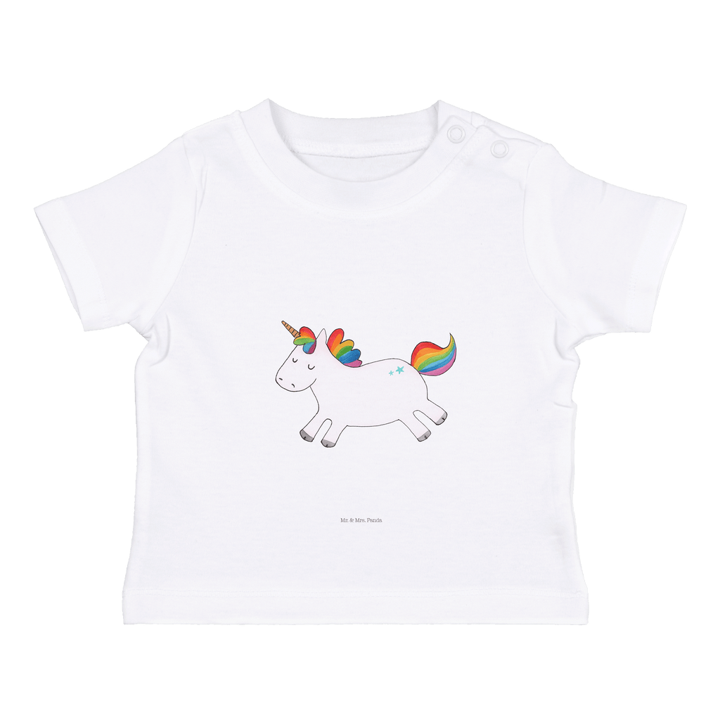 Organic Baby Shirt Einhorn Happy Baby T-Shirt, Jungen Baby T-Shirt, Mädchen Baby T-Shirt, Shirt, Einhorn, Einhörner, Einhorn Deko, Pegasus, Unicorn, glücklich, fröhlich, Spaß, Freude, Lebensfreude, witzig, spannend, Lächeln, Lachen