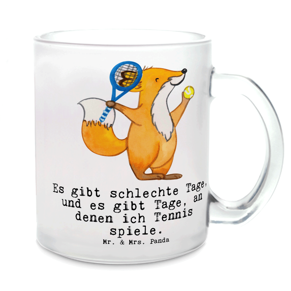 Teetasse Fuchs Tennis spielen Tage Teetasse, Teeglas, Teebecher, Tasse mit Henkel, Tasse, Glas Teetasse, Teetasse aus Glas, Geschenk, Sport, Sportart, Hobby, Schenken, Danke, Dankeschön, Auszeichnung, Gewinn, Sportler, Tennis spielen, Tennisclub, Tennisverein, Tennis Turnier, Ballsportart