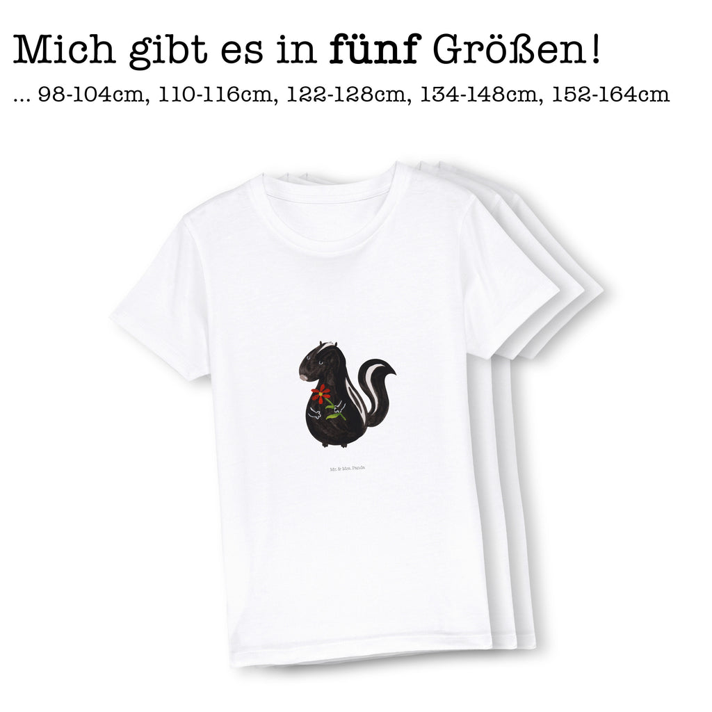 Organic Kinder T-Shirt Stinktier Blume Kinder T-Shirt, Kinder T-Shirt Mädchen, Kinder T-Shirt Jungen, Stinktier, Skunk, Wildtier, Raubtier, Stinker, Stinki, Tagträumer, verträumt, Dreams, Träume