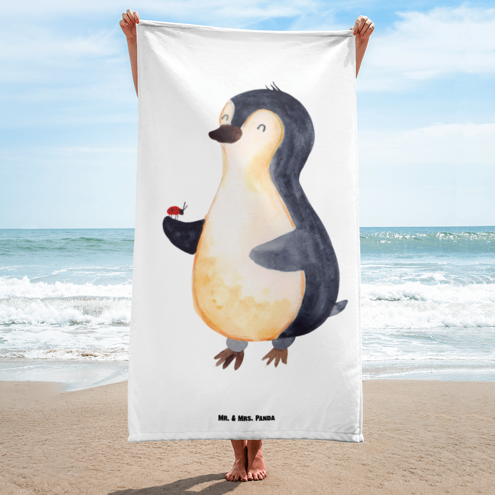 XL Badehandtuch Pinguin Marienkäfer