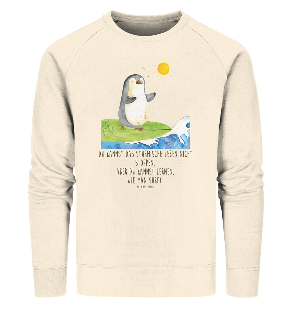 Organic Pullover Pinguin Surfer Pullover, Pullover Männer, Pullover Frauen, Sweatshirt, Sweatshirt Männer, Sweatshirt Frauen, Unisex, Pinguin, Pinguine, surfen, Surfer, Hawaii, Urlaub, Wellen, Wellen reiten, Portugal