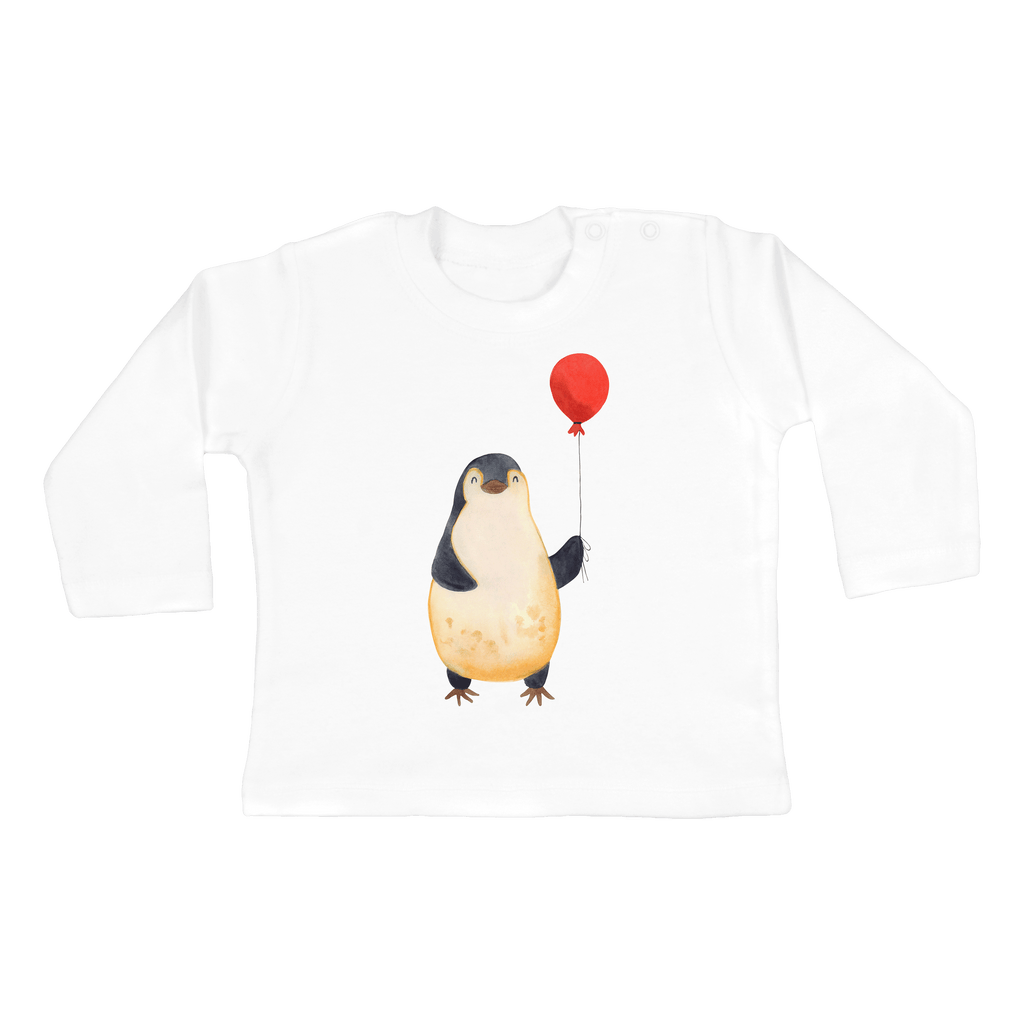 Baby Longsleeve Pinguin Luftballon Mädchen, Jungen, Baby, Langarm, Bio, Kleidung, Pinguin, Pinguine, Luftballon, Tagträume, Lebenslust, Geschenk Freundin, Geschenkidee, beste Freundin, Motivation, Neustart, neues Leben, Liebe, Glück