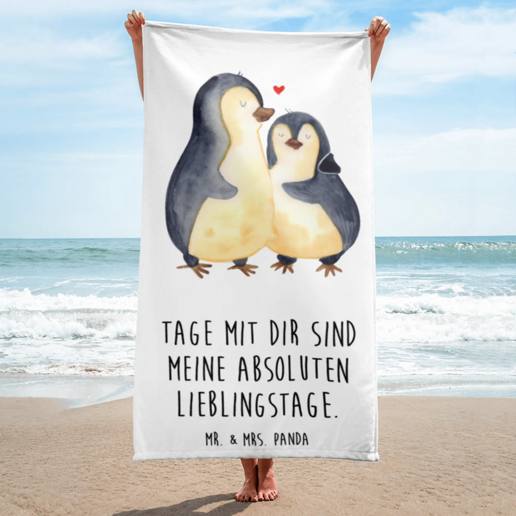 XL Badehandtuch Pinguin umarmen Handtuch, Badetuch, Duschtuch, Strandtuch, Saunatuch, Pinguin, Liebe, Liebespaar, Liebesbeweis, Liebesgeschenk, Verlobung, Jahrestag, Hochzeitstag, Hochzeit, Hochzeitsgeschenk