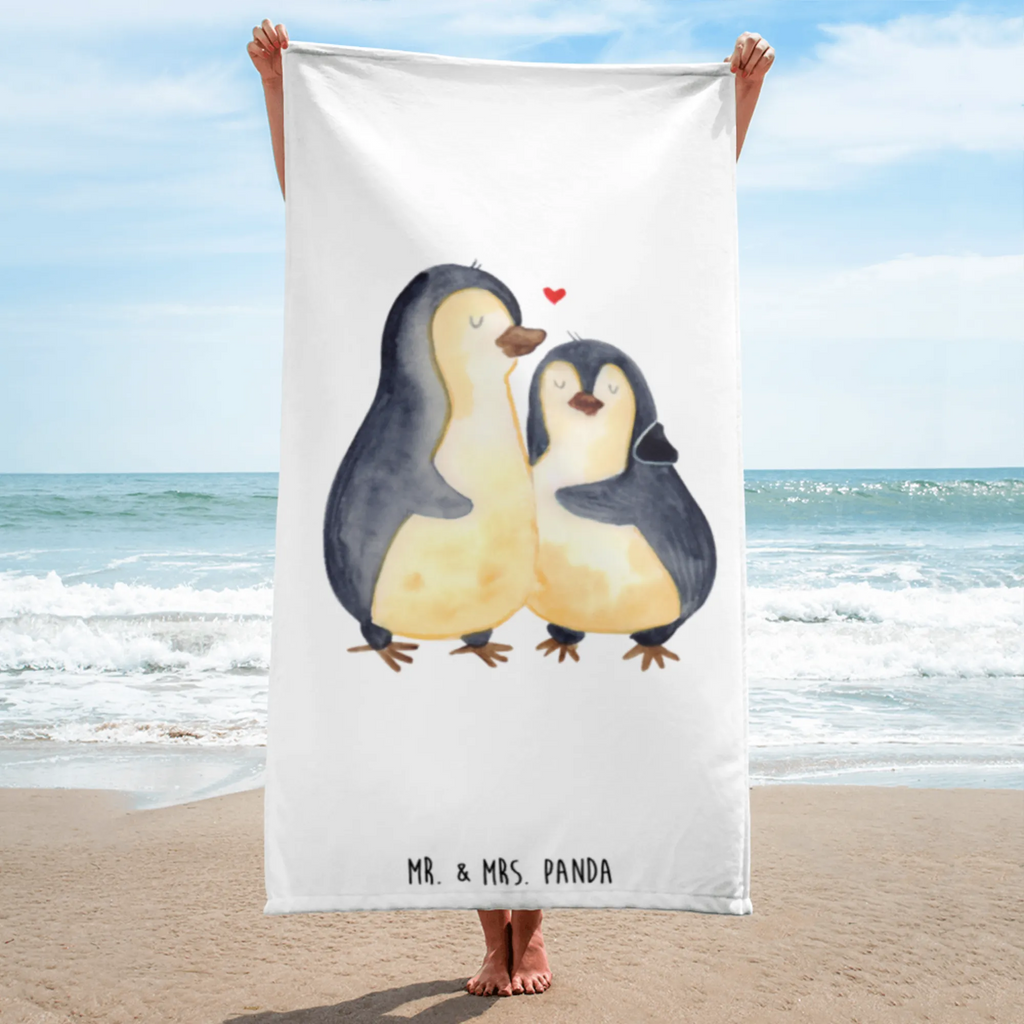 XL Badehandtuch Pinguin umarmen Handtuch, Badetuch, Duschtuch, Strandtuch, Saunatuch, Pinguin, Liebe, Liebespaar, Liebesbeweis, Liebesgeschenk, Verlobung, Jahrestag, Hochzeitstag, Hochzeit, Hochzeitsgeschenk