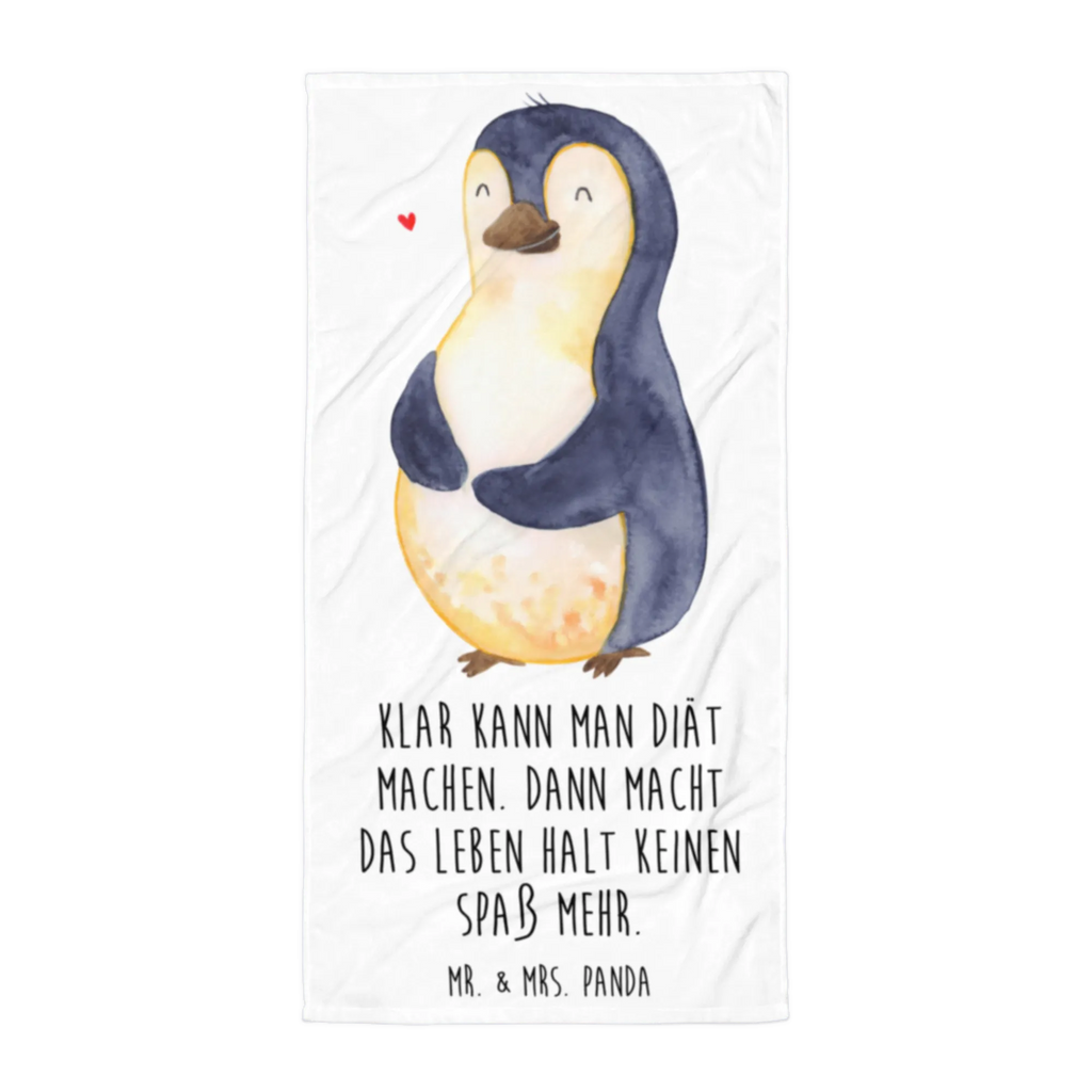 XL Badehandtuch Pinguin Diät Handtuch, Badetuch, Duschtuch, Strandtuch, Saunatuch, Pinguin, Pinguine, Diät, Abnehmen, Abspecken, Gewicht, Motivation, Selbstliebe, Körperliebe, Selbstrespekt