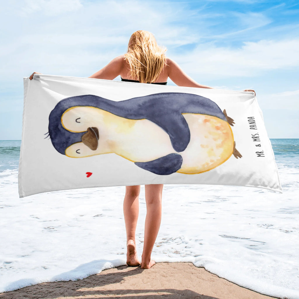 XL Badehandtuch Pinguin Diät Handtuch, Badetuch, Duschtuch, Strandtuch, Saunatuch, Pinguin, Pinguine, Diät, Abnehmen, Abspecken, Gewicht, Motivation, Selbstliebe, Körperliebe, Selbstrespekt