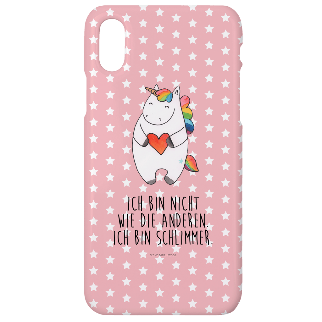 Handyhülle Einhorn Herz Handyhülle, Handycover, Cover, Handy, Hülle, Iphone 10, Iphone X, Einhorn, Einhörner, Einhorn Deko, Pegasus, Unicorn, Herz, schlimm, böse, witzig, lustig, Freundin, anders, bunt