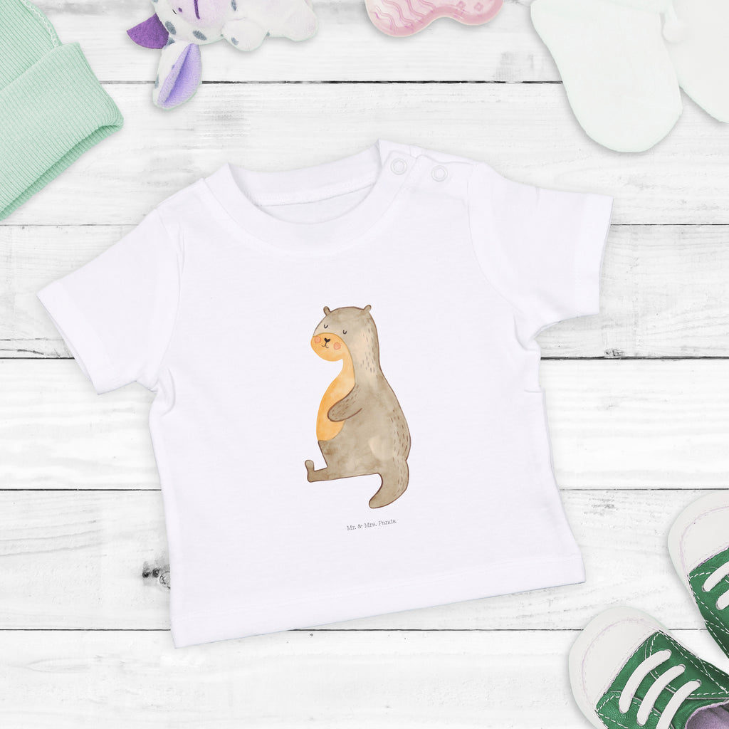 Organic Baby Shirt Otter Bauch Baby T-Shirt, Jungen Baby T-Shirt, Mädchen Baby T-Shirt, Shirt, Otter, Fischotter, Seeotter, Otter Seeotter See Otter