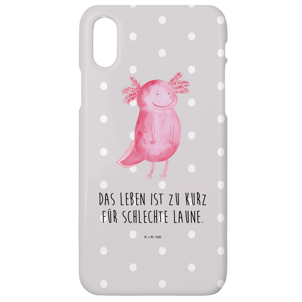 Handyhülle Axolotl Glücklich Handyhülle, Handycover, Cover, Handy, Hülle, Iphone 10, Iphone X, Axolotl, Molch, Axolot, Schwanzlurch, Lurch, Lurche, Motivation, gute Laune