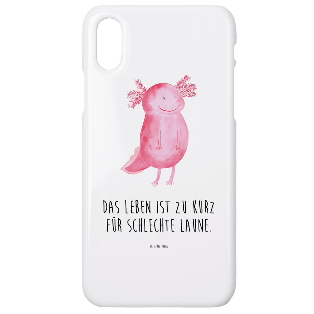 Handyhülle Axolotl Glücklich Handyhülle, Handycover, Cover, Handy, Hülle, Iphone 10, Iphone X, Axolotl, Molch, Axolot, Schwanzlurch, Lurch, Lurche, Motivation, gute Laune