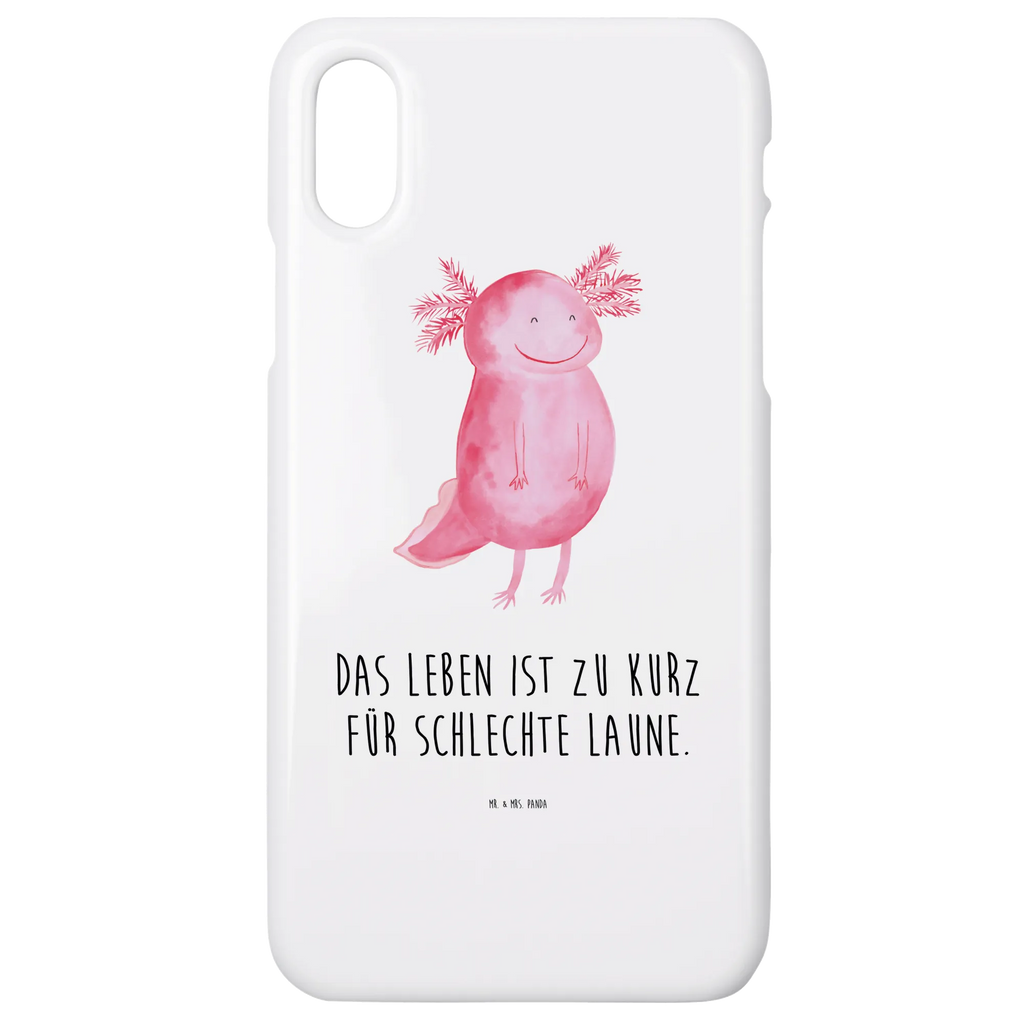 Handyhülle Axolotl Glücklich Handyhülle, Handycover, Cover, Handy, Hülle, Iphone 10, Iphone X, Axolotl, Molch, Axolot, Schwanzlurch, Lurch, Lurche, Motivation, gute Laune