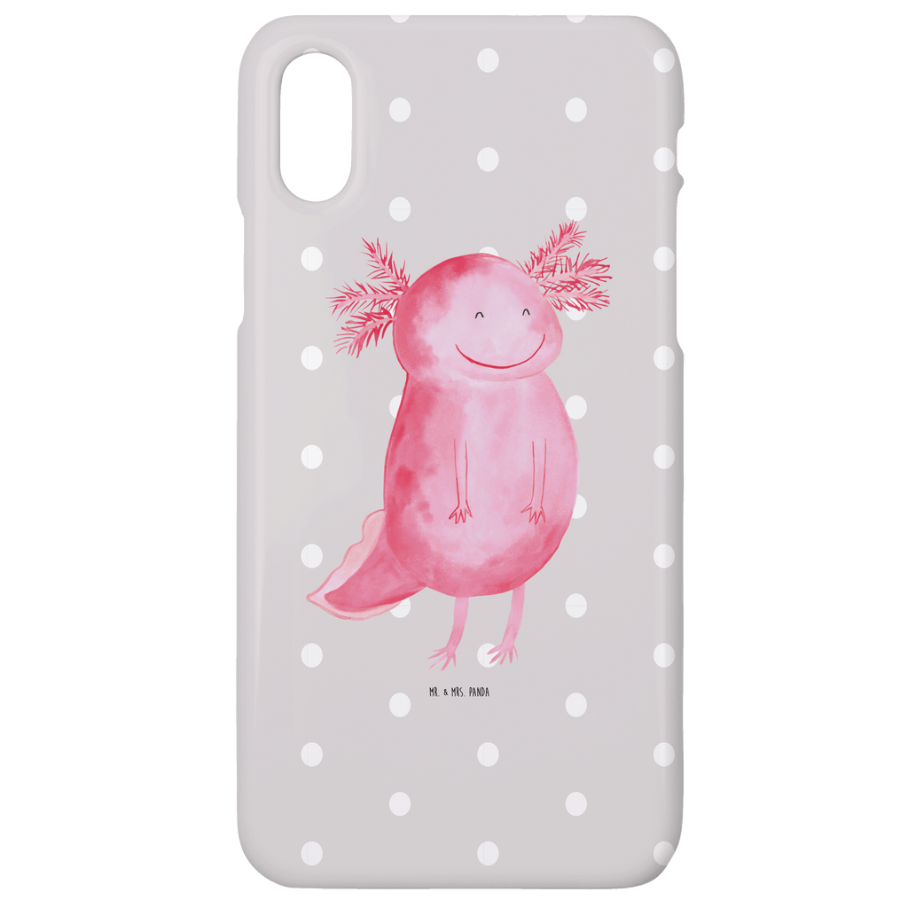 Handyhülle Axolotl Glücklich Handyhülle, Handycover, Cover, Handy, Hülle, Iphone 10, Iphone X, Axolotl, Molch, Axolot, Schwanzlurch, Lurch, Lurche, Motivation, gute Laune