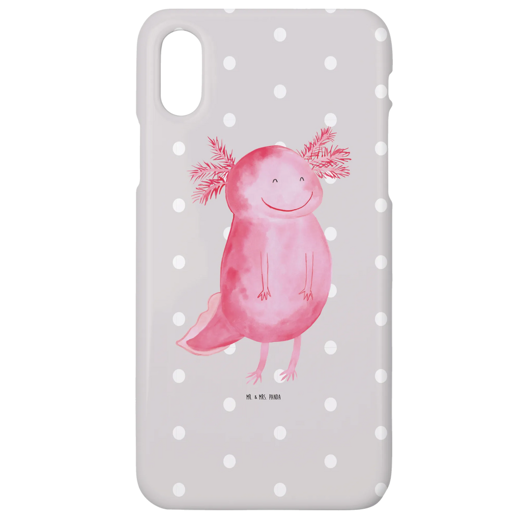 Handyhülle Axolotl Glücklich Handyhülle, Handycover, Cover, Handy, Hülle, Iphone 10, Iphone X, Axolotl, Molch, Axolot, Schwanzlurch, Lurch, Lurche, Motivation, gute Laune