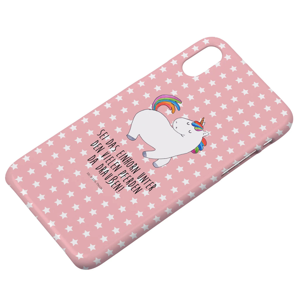 Handyhülle Einhorn Stolzieren Handyhülle, Handycover, Cover, Handy, Hülle, Iphone 10, Iphone X, Einhorn, Einhörner, Einhorn Deko, Pegasus, Unicorn, stolz, anders, bunt, Pferd, Reiter, Reiten, Freundin, Geschenk