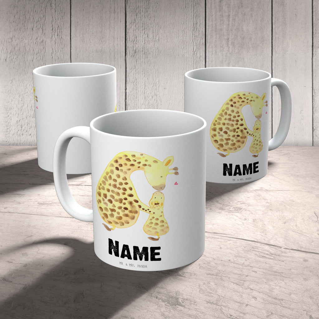 Personalisierte Tasse Giraffe mit Kind Personalisierte Tasse, Namenstasse, Wunschname, Personalisiert, Tasse, Namen, Drucken, Tasse mit Namen, Afrika, Wildtiere, Giraffe, Kind, Mutter, Mama, Tochter, Sohn, Lieblingsmensch