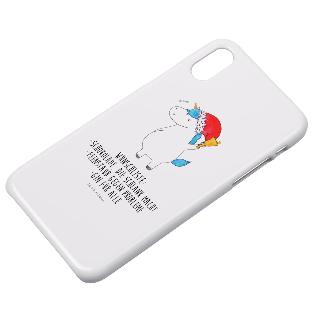 Handyhülle Einhorn Weihnachtsmann Handyhülle, Handycover, Cover, Handy, Hülle, Iphone 10, Iphone X, Einhorn, Einhörner, Einhorn Deko, Pegasus, Unicorn, Gin, Schokolade, Schoki, Weihnachten, Weihnachtsmann, Nikolaus, Wunschzettel, Wunschliste, Feenstaub