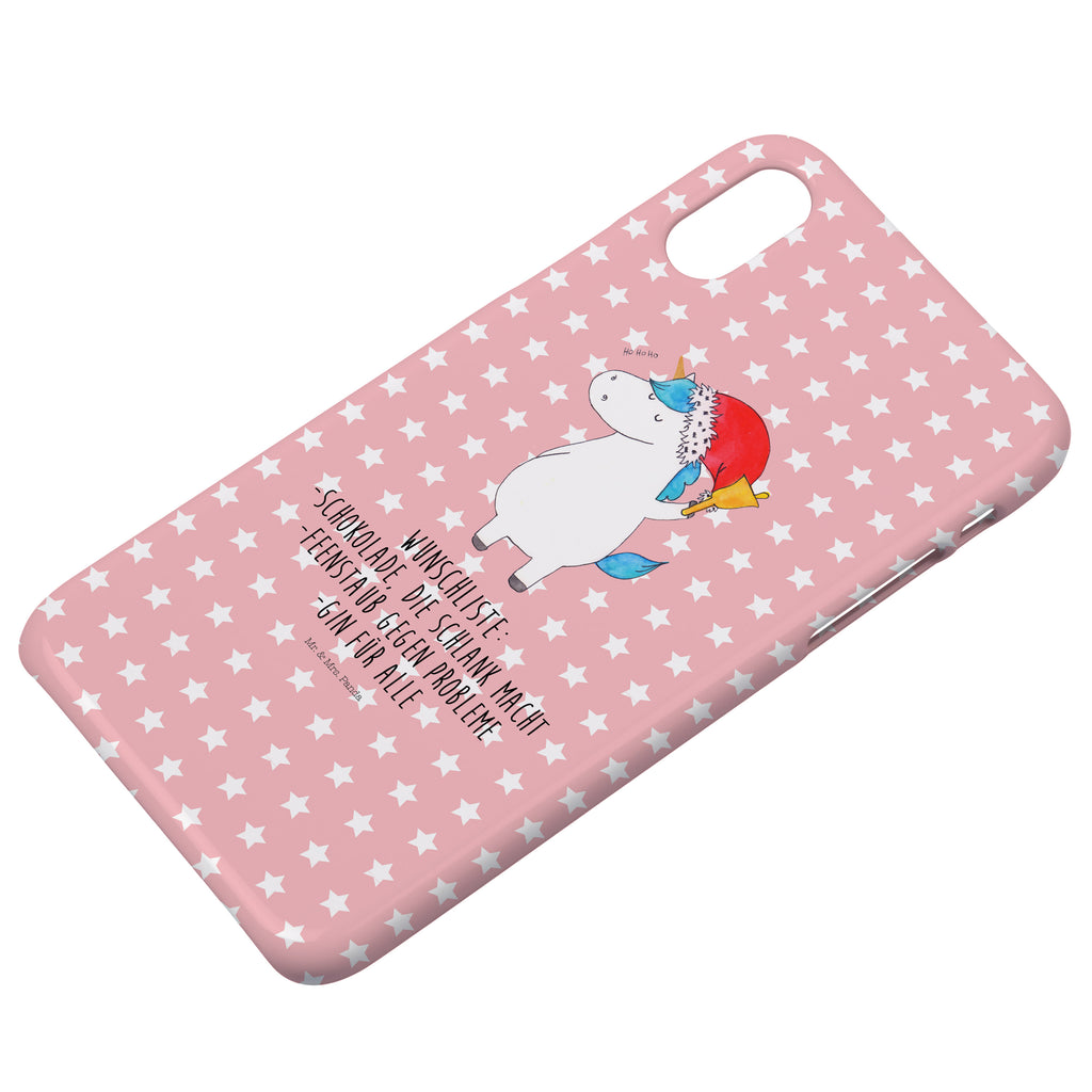 Handyhülle Einhorn Weihnachtsmann Handyhülle, Handycover, Cover, Handy, Hülle, Iphone 10, Iphone X, Einhorn, Einhörner, Einhorn Deko, Pegasus, Unicorn, Gin, Schokolade, Schoki, Weihnachten, Weihnachtsmann, Nikolaus, Wunschzettel, Wunschliste, Feenstaub