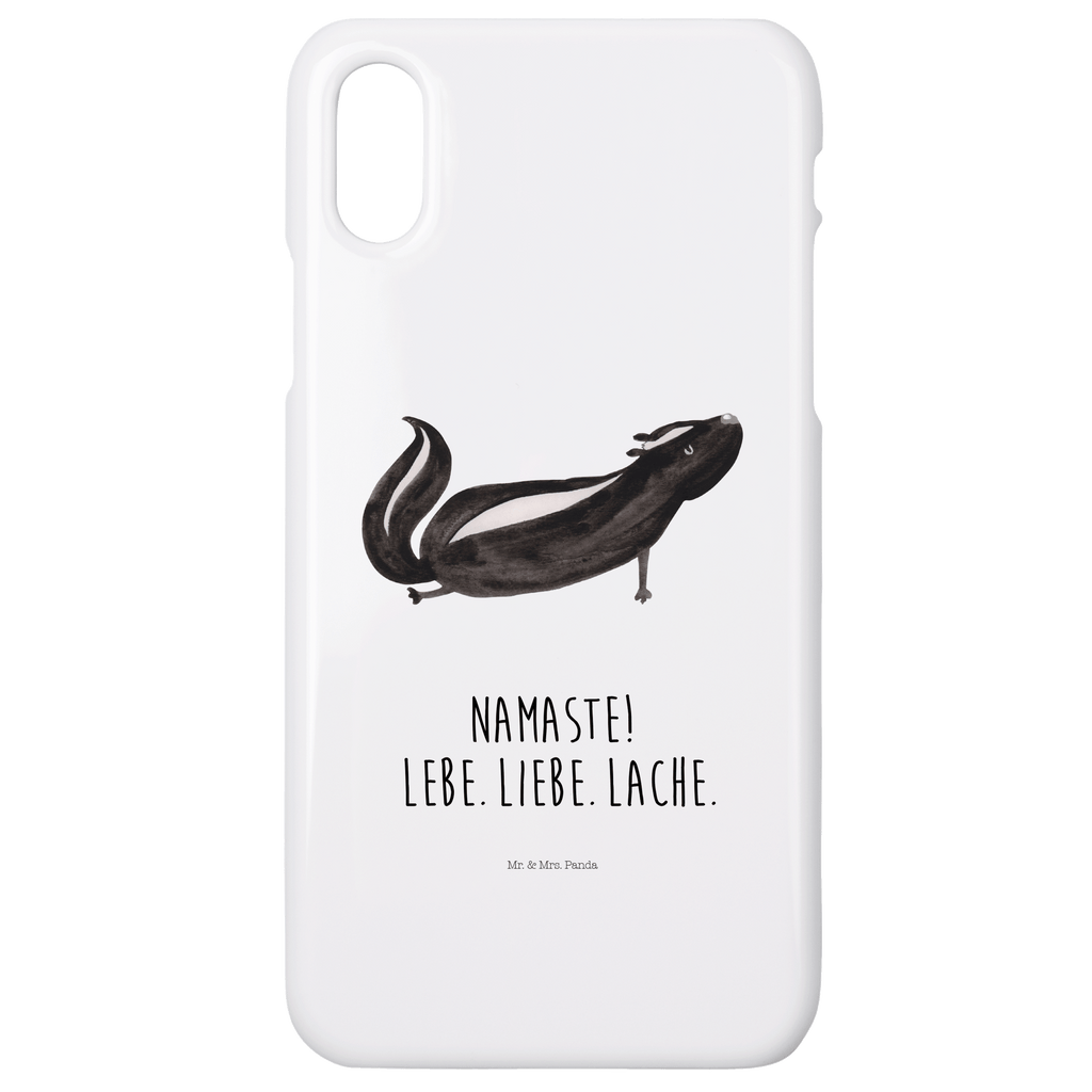 Handyhülle Stinktier Yoga Handyhülle, Handycover, Cover, Handy, Hülle, Iphone 10, Iphone X, Stinktier, Skunk, Wildtier, Raubtier, Stinker, Stinki, Yoga, Namaste, Lebe, Liebe, Lache