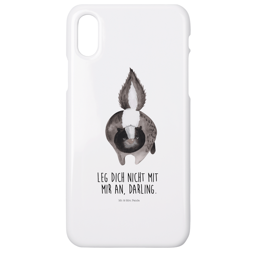 Handyhülle Stinktier Angriff Handyhülle, Handycover, Cover, Handy, Hülle, Iphone 10, Iphone X, Stinktier, Skunk, Wildtier, Raubtier, Stinker, Stinki, wütend, Drohung