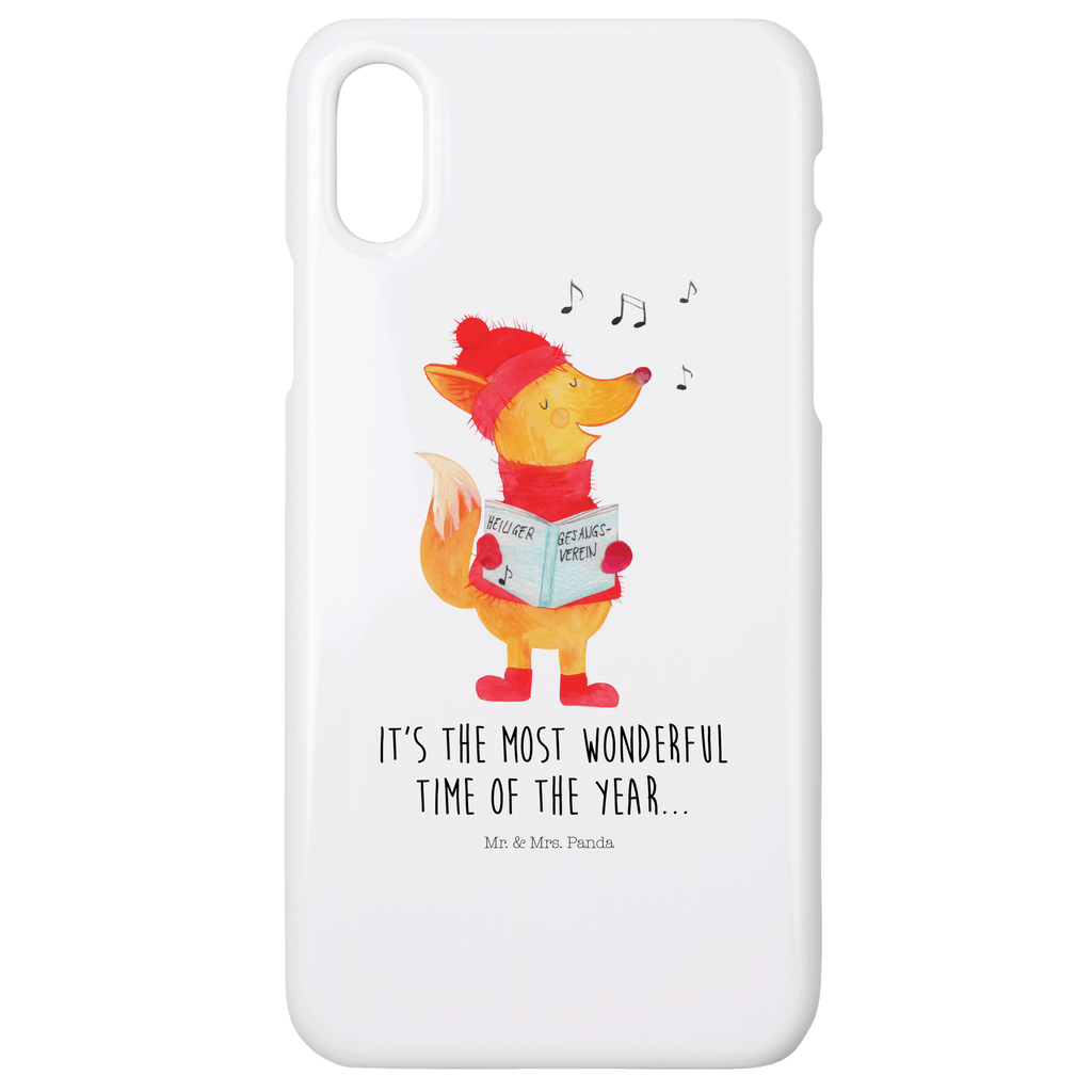 Handyhülle Fuchs Sänger Handyhülle, Handycover, Cover, Handy, Hülle, Iphone 10, Iphone X, Winter, Weihnachten, Weihnachtsdeko, Nikolaus, Advent, Heiligabend, Wintermotiv, Fuchs, Füchse, Sänger, Geschenk Sänger, Singen, Weihnachtslieder